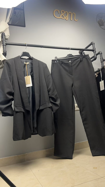 Μαύρο Σετ με Βραδινά Κοστούμια Γυναικεία Plus Size | Ιδανικό Για 95-105kg | C&M