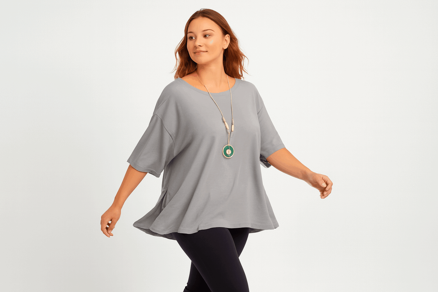 ΓΚΡΙ OVERSIZE ΜΠΛΟΥΖΑ ΜΕ ΚΟΛΙΕ ΔΩΡΟ - ΔΙΠΛΗ ΣΤΡΩΣΗ PREMIUM | C&M